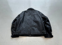 90s GAP Leather Zip Jacket L Black