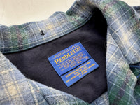 90s Pendleton Shadow Plaid Board Shirt M Blue