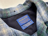 90s Pendleton Shadow Plaid Board Shirt M Blue