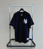 90s Majestic NY Yankees Jersey XL Navy Striped