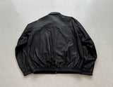 90s Polo Ralph Lauren Leather SwingTop Jacket M Black