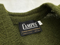 60s CAMPUS Mohair Cardigan L IvyGreen