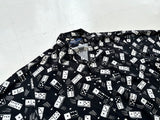 90s Polo Ralph Lauren Dominos Rayon Loop Shirt L Black