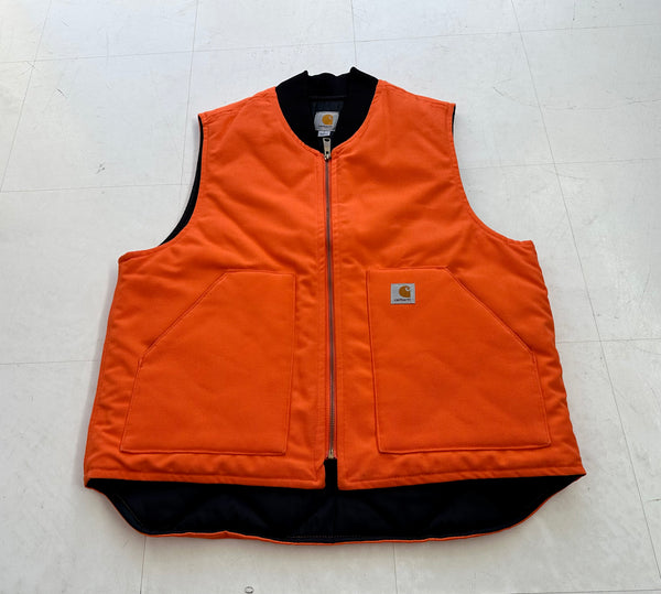 Deadstock Carhartt Canvas Duck Vest L Orange