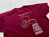 90s Haagen Dazs WoodStock Logo T-shirt XL Burgundy