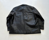 90s Polo Ralph Lauren Leather CarCoat XL Black