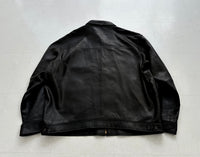 90s Polo Ralph Lauren Leather SwingTop Jacket XL Black