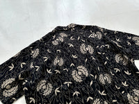 90s Polo Ralph Lauren CLAYTON Black Flower&Leaf XL Black