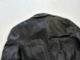 90s Polo Ralph Lauren Leather CarCoat XL Black