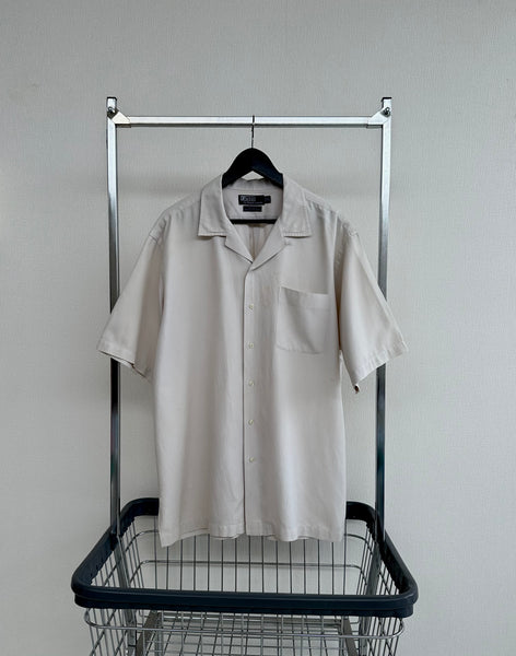 90s Polo RalphLauren CALDWELL Loop Shirt XL OffWhite