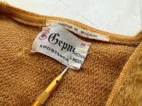 60s cepner Mohair Cardigan M GoldenBrown