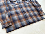 90s Pendleton Shadow Plaid Board Shirt XL Gray&Orange