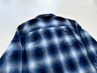 90s Pendleton ShadowPlaid Board Shirt L Blue&White