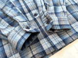 90s Pendleton Shadow Plaid Board Shirt M Blue