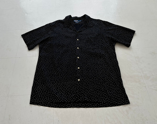 90s Polo Ralph Lauren CLAYTON Square Shirt L Black