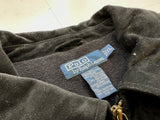 90s Polo Ralph Lauren Suede Leather Jacket XL Black