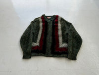 60s Revere Fuzzy Mohair Zip Cardigan M