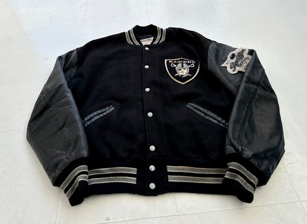 DeLONG NFL RAIDERS Varsity Jacket L Black