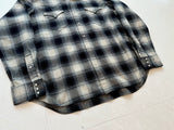 90s Polo Ralph Lauren Shadow Plaid Western Shirt XL Black & White