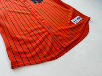 90s Majestic NY Yankees Jersey XL Orange Striped