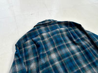 90s Pendleton Shadow Plaid Board Shirt XL Navy Blue