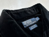 90s Polo Ralph Lauren ARMOND Velvet L/S Shirt L Black