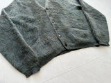 60s DRUMMOND Shaggy Man Mohair Cardigan XL DeepEmerald