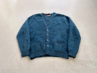 60s Cabot Mohair Cardigan L DeepBlue