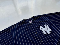 90s Majestic NY Yankees Jersey XL Navy Striped