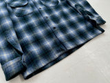 90s Pendleton Shadow Plaid Board Shirt M Blue