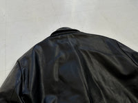 90s GAP Sports Leather Jacket L Black