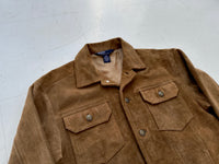 80s Polo Ralph Lauren Suede Trucker Jacket L