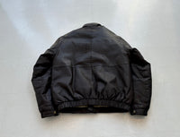 80s Eddie Bauer Leather Puffer Jacket M