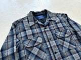 90s Pendleton Shadow Plaid Board Shirt M Blue