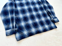 90s Pendleton ShadowPlaid Board Shirt L Blue&White