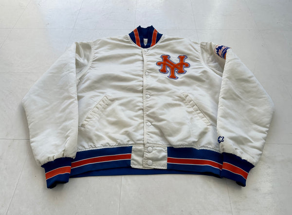 STARTER MLB NY Mets Varsity Jacket L White