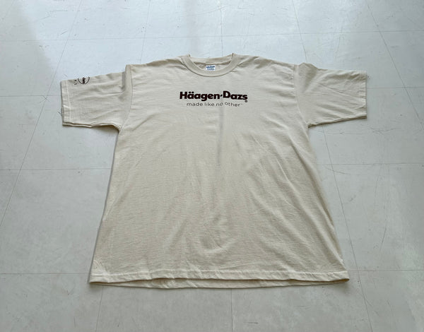 Vintage Haagen Dazs Logo T-shirt XL VANILLA Deadstock