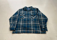 90s Pendleton Shadow Plaid Board Shirt XL Navy Blue