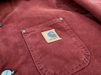 90s Carhartt Chore Coat L Burgundy