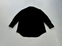 80s Polo Ralph Lauren Suede Leather Western Shirt Jacket Black