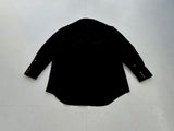 80s Polo Ralph Lauren Suede Leather Western Shirt Jacket Black