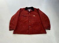 90s Carhartt Chore Coat L Burgundy