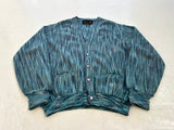 60s Munsingwear slab Mohair Cardigan M Turquoise