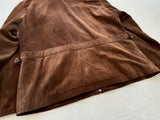 90s Polo Ralph Lauren Nubick Leather Jacket L DeepBrown