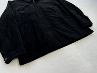 90s Polo Ralph Lauren Suede Leather Jacket XL Black