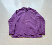 90s Polo Ralph Lauren Silk&Linen Loop L/S Shirt M Lavender