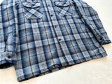 90s Pendleton Shadow Plaid Board Shirt M Blue