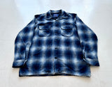 90s Pendleton ShadowPlaid Board Shirt L Blue&White