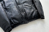 80s Eddie Bauer Leather Puffer Jacket L Black