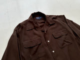 90s Polo Ralph Lauren Rayon Loop Shirt L DeepBrown